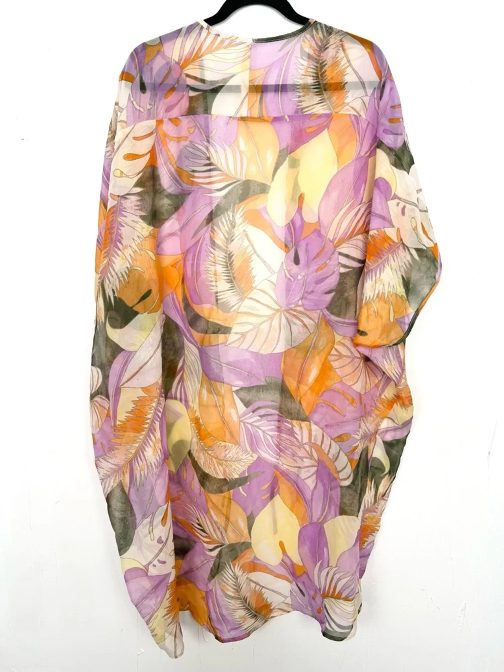 NWT‎ Live4Truth Palm Leaf Colorful Sheer Cover-Up Beach Tropical Resort 2X - Picture 5 of 5